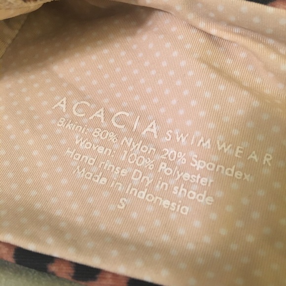 NWOT Acacia Swimwear Cheetah Panama Top Sz Small - Picture 2 of 4